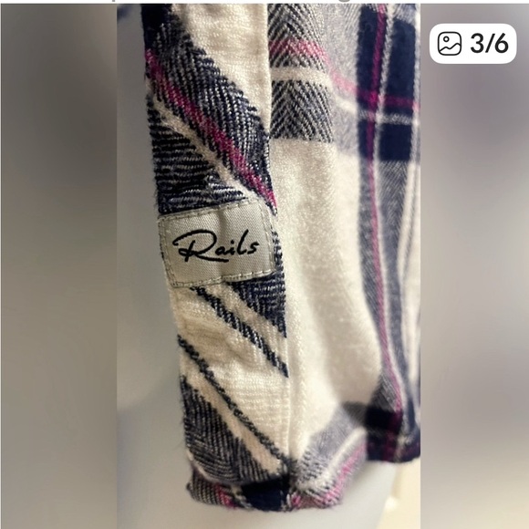 RAILS Button-Front Plaid Shirt - Picture 5 of 6